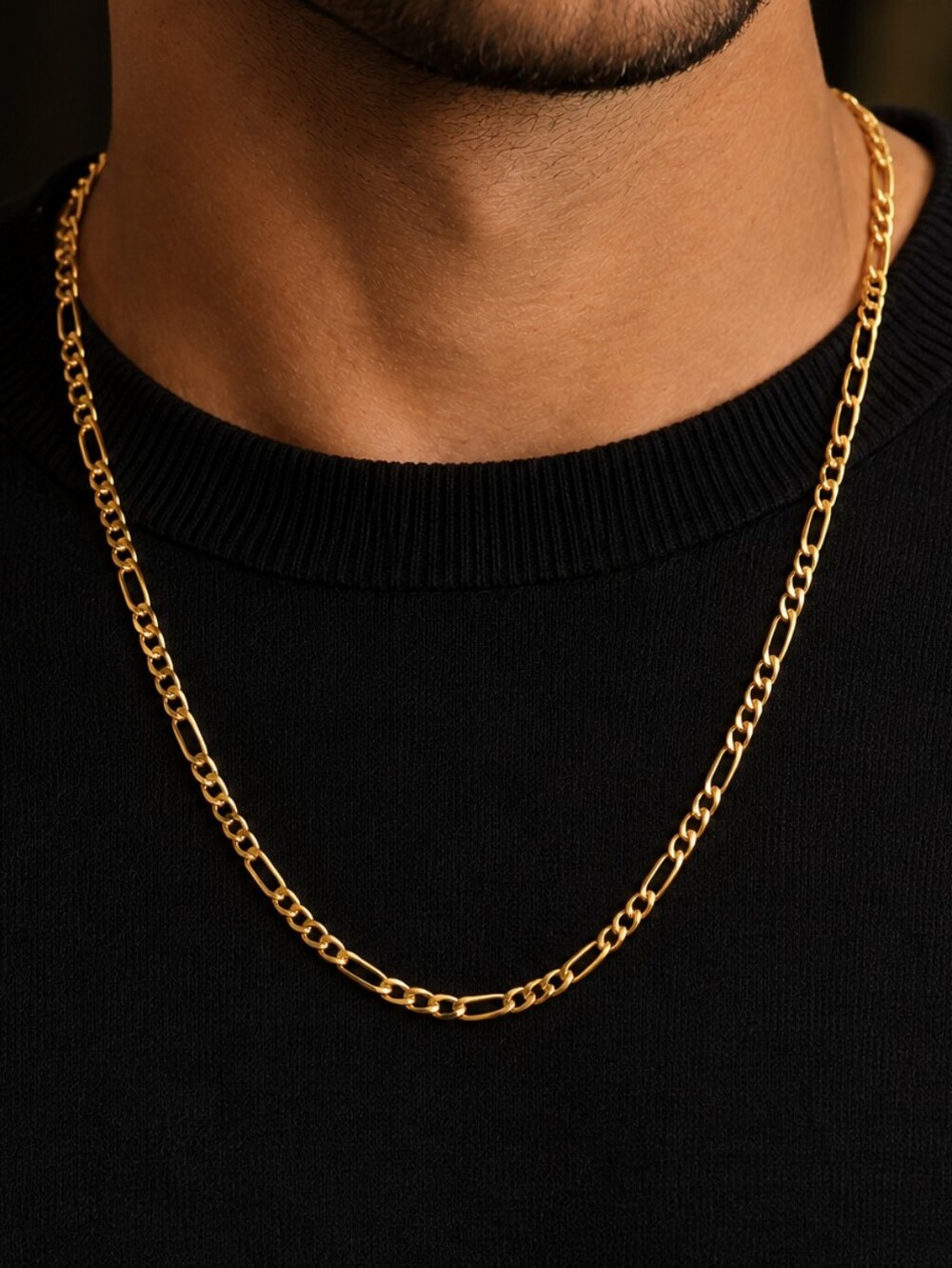 14K Gold-Plated Men's Curb Chain Necklace